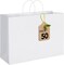 White Kraft Paper Bags With Handles,50 Pack Large Gift Bags Bulk Bulk Reusable for Business,Retail,Birthday,Wedding,Party,Favor,Merchandise,Grocery Shopping Bag
